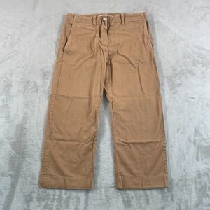 Nili Lotan Pants Women 2 Camel Brown Cotton Twill Trousers Straight Military